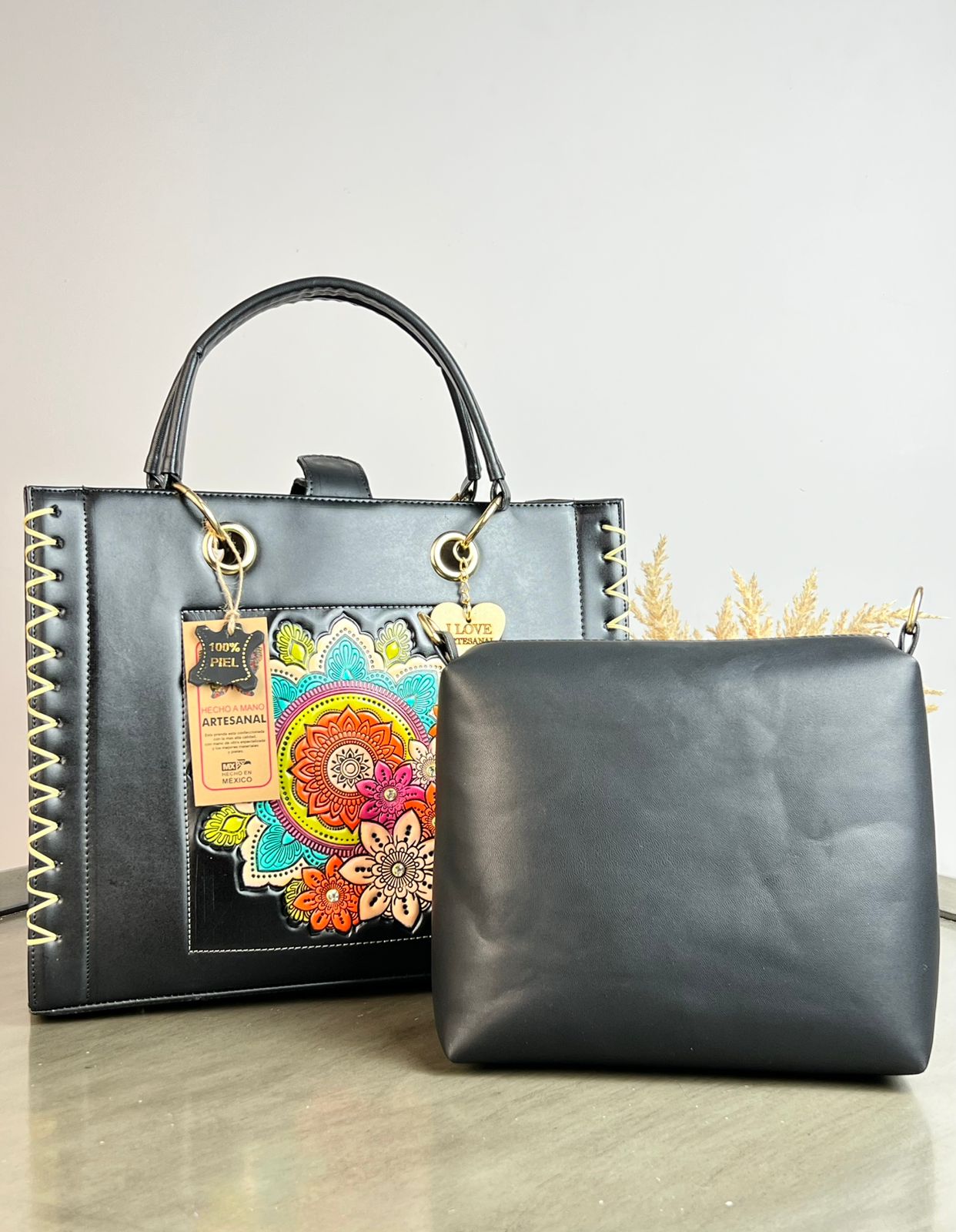 UB DUO ARTESANAL COMBO NEGRO MANDALA COLORES