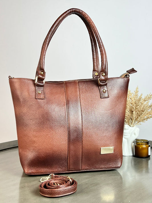 BOLSO PIEL GENOVEVA MARRON