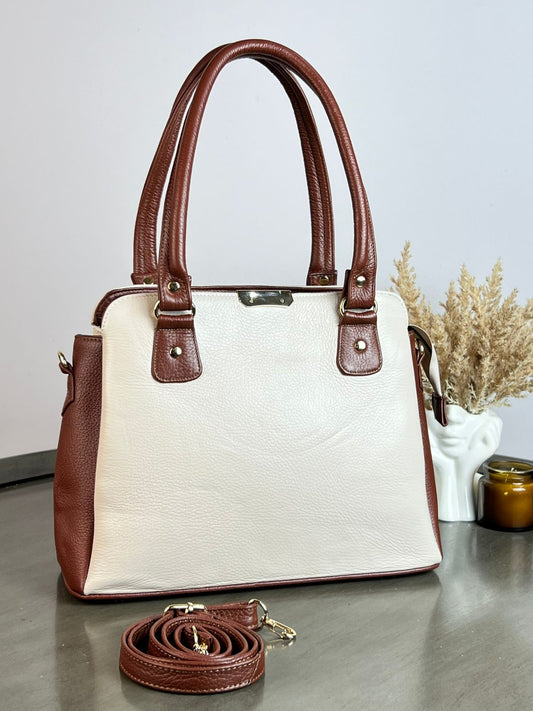 BOLSO PIEL GEMA HUESO/CAMEL