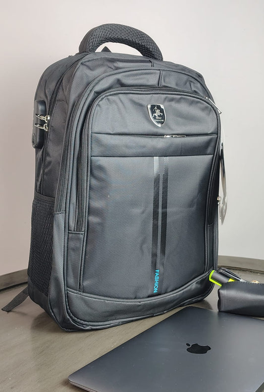 MOCHILA POLWENG CANDADO NEGRO