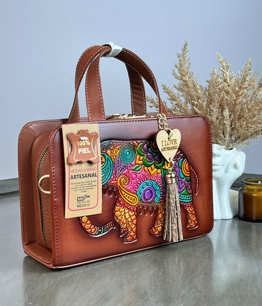 UB CROSSBODY MARRON ELEFANTE COLORES