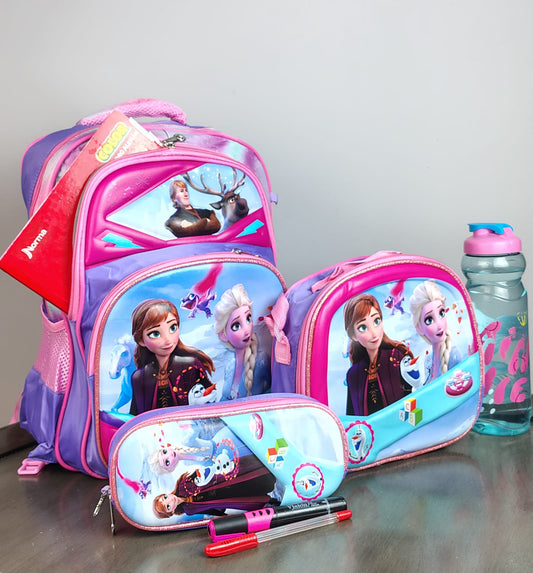 COMBO ESCOLAR FROZEN LILA/GALAXIA COLORES