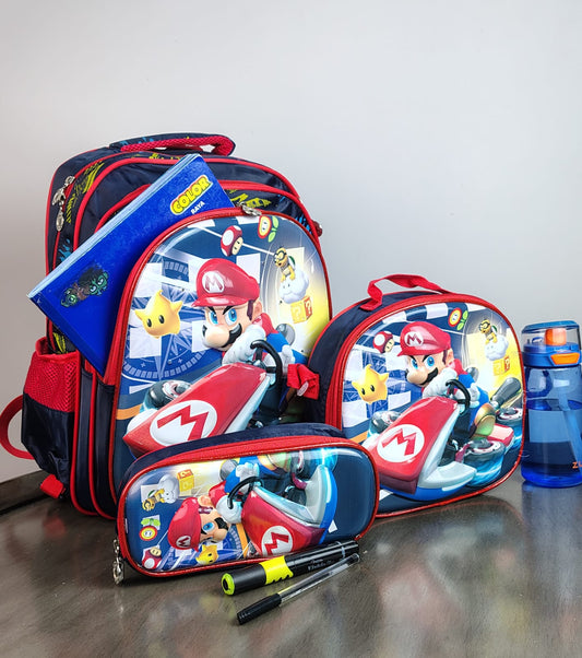 COMBO ESCOLAR 3D SUPER MARIO CAR