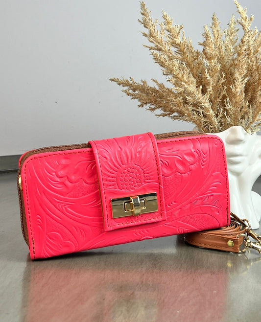 CARTERA PIEL BROCHE CORALINA MATE