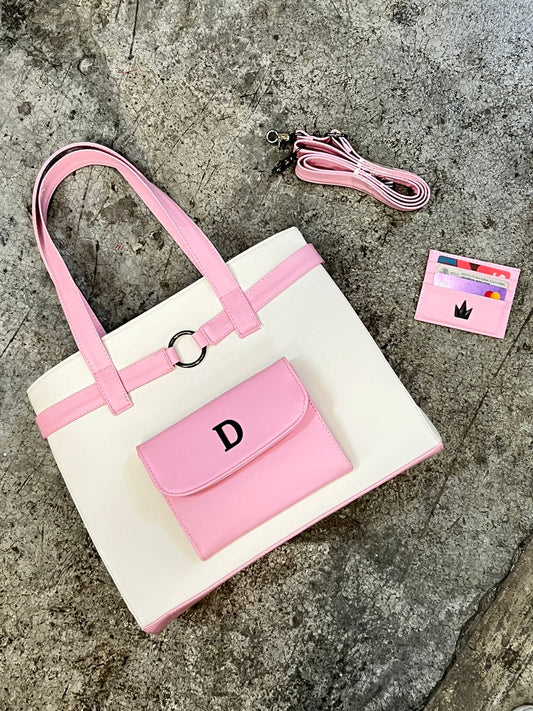 TOTE CARGO HUESO/ROSA PARAISO