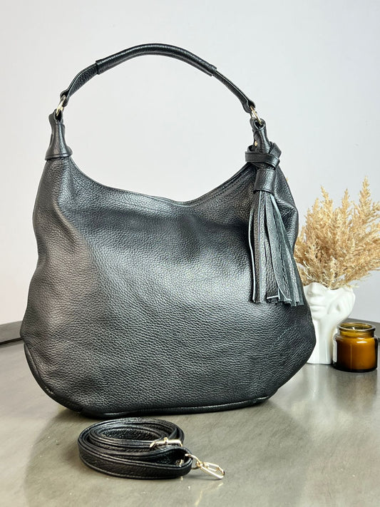 BOLSO PIEL ELBA COLOR NEGRO