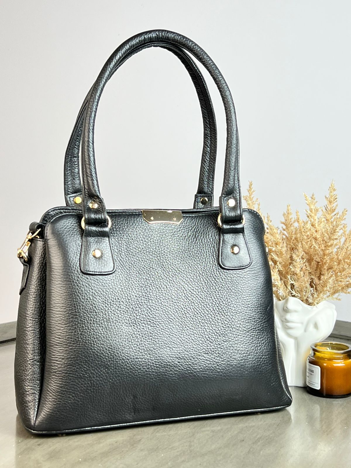 BOLSO PIEL GEMA NEGRO