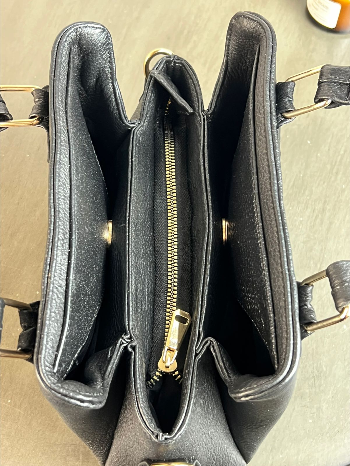 BOLSO 100% PIEL FRANCIA NEGRO