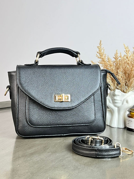 CROSSBODY 100% PIEL RUSIA NEGRO