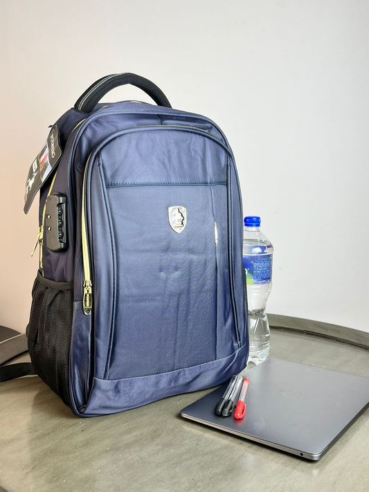 MOCHILA CANDADO PREMIUM AZUL MARINO