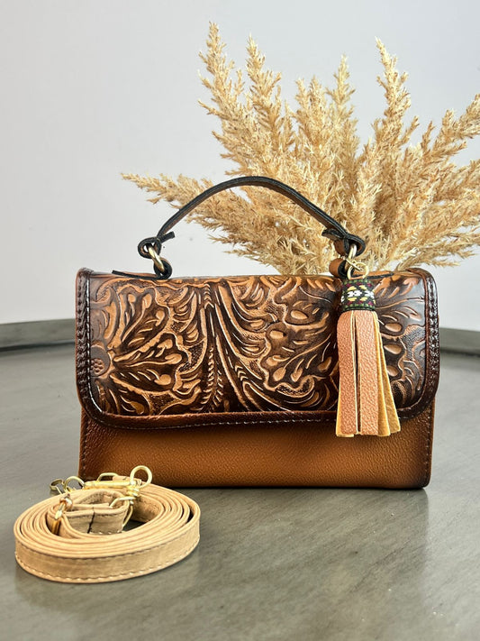 MAOMA DELIA 1.0 GRABADO FLORES CAMEL