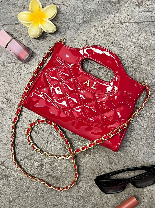 DUPE NANO CHANEL 31 CHAROL ROJO H/DORADO