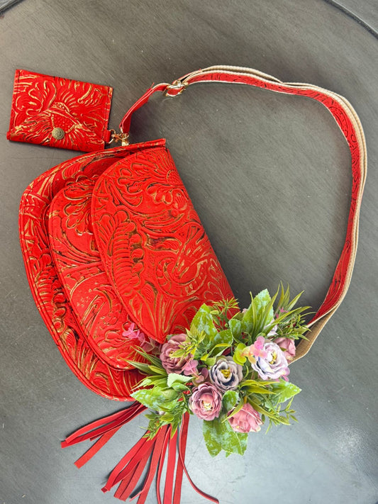 CROSSBODY MABEL ROJO/COBRE