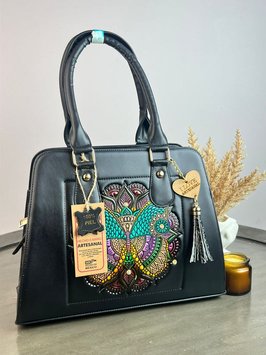 MOD ARTESANAL FANI NEGRO MARIPOSA DE COLORES
