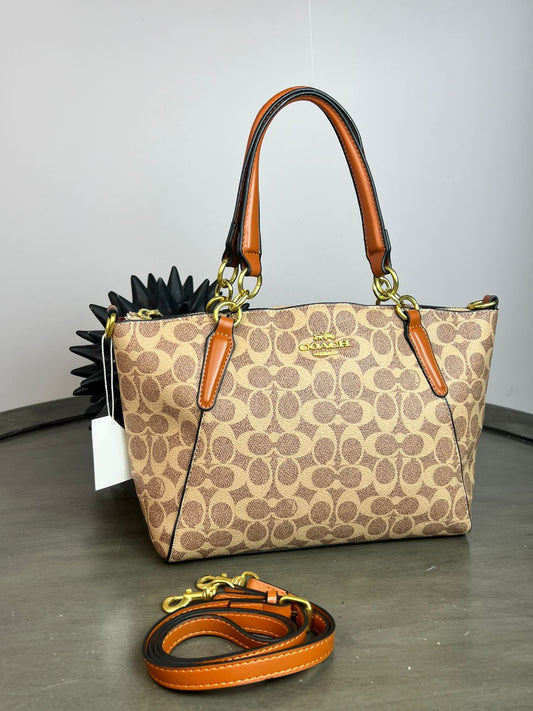 BOLSO COACH AROS CAMEL/ESTAMPADO BEIGE