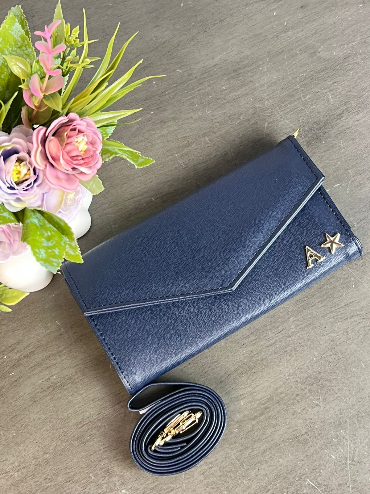 PORTACELULAR/CARTERA AZUL MARINO