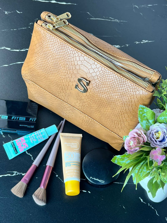COSMETIQUERA DE VIAJE CAMEL PITÓN