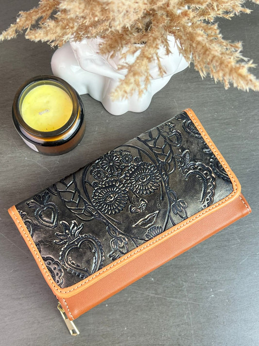 DB CARTERA FRIDA NEGRO BRONCE