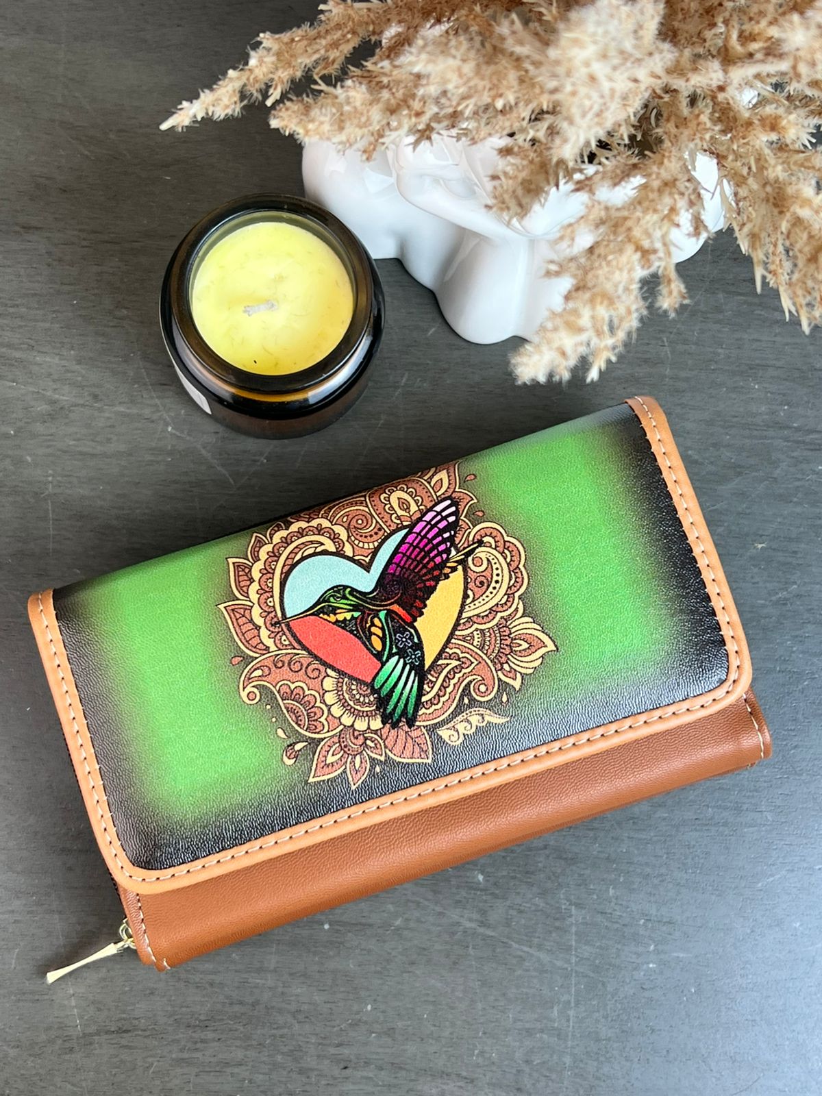 DB CARTERA COLIBRI VERDE