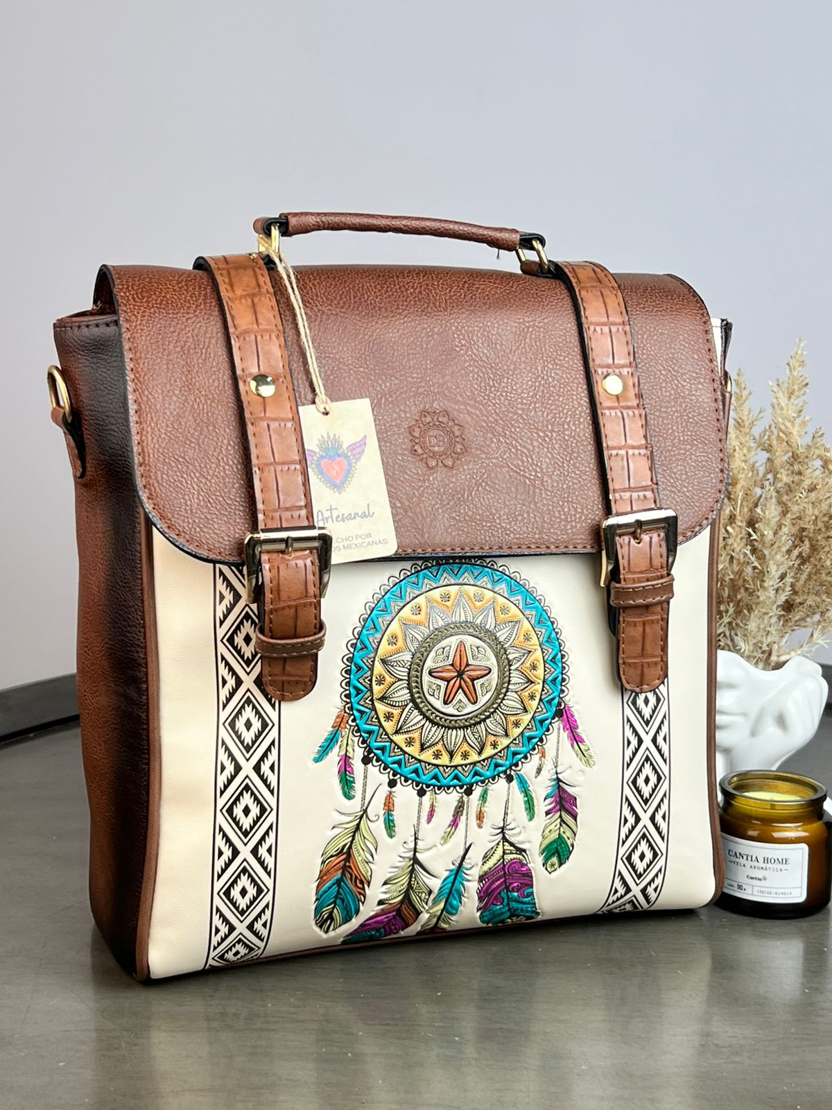 DB MOCHILA HEBILLAS ATRAPASUEÑOS HUESO