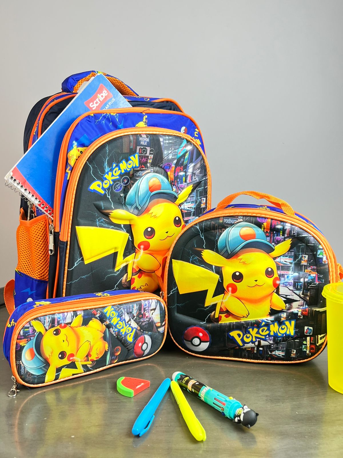 COMBO ESCOLAR PERSONAJES POKEMÓN PIKACHU
