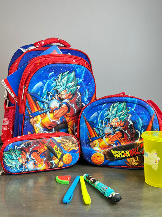 COMBO ESCOLAR PERSONAJES GOKU  BLUE KAME