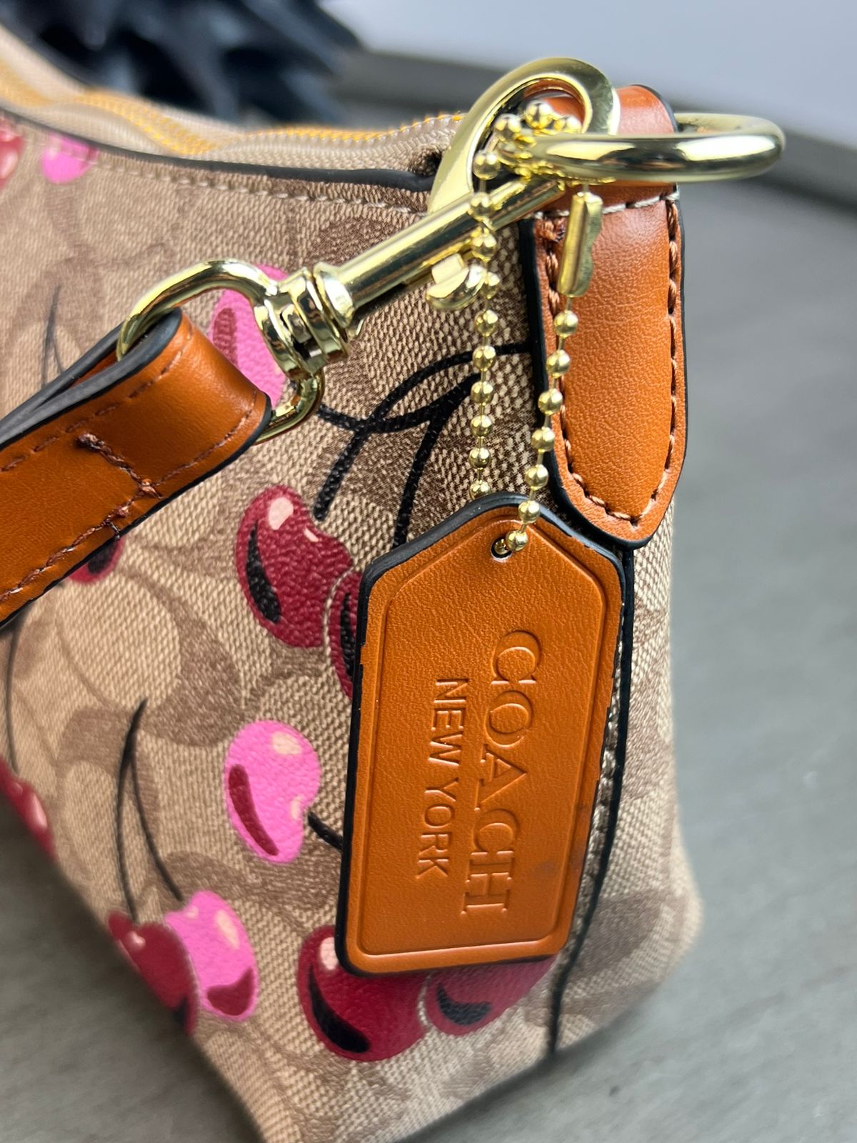 IMPORTACION BAGUETTE COACH AZUL KHAKI CEREZAS