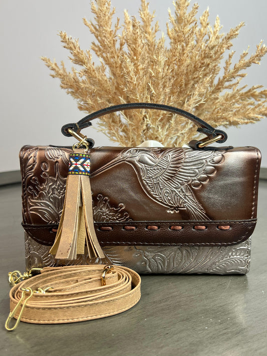 MAOMA DELIA 1.0 COLIBRI PLATA/CHOCOLATE TEJIDO