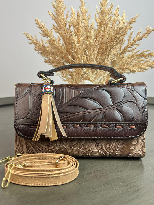 MAOMA DELIA 1.0 HOJAS CHOCOLATE TEJIDO/KHAKI