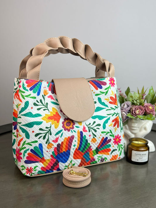 YUTE MODELO TRENZA BEIGE/OTOMI F BLANCO
