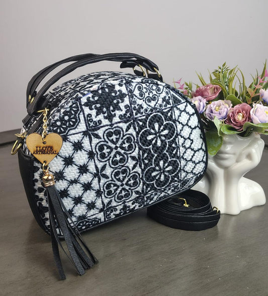 MALETITA YUTE TALAVERA NEGRO/F BLANCO