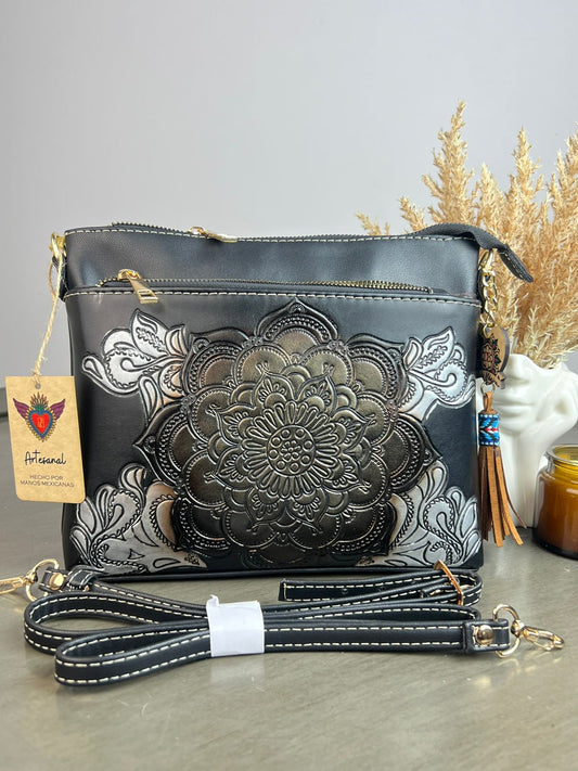 DB DOBLE CIERRE MANDALA NEGRO/PLATA/DORADO