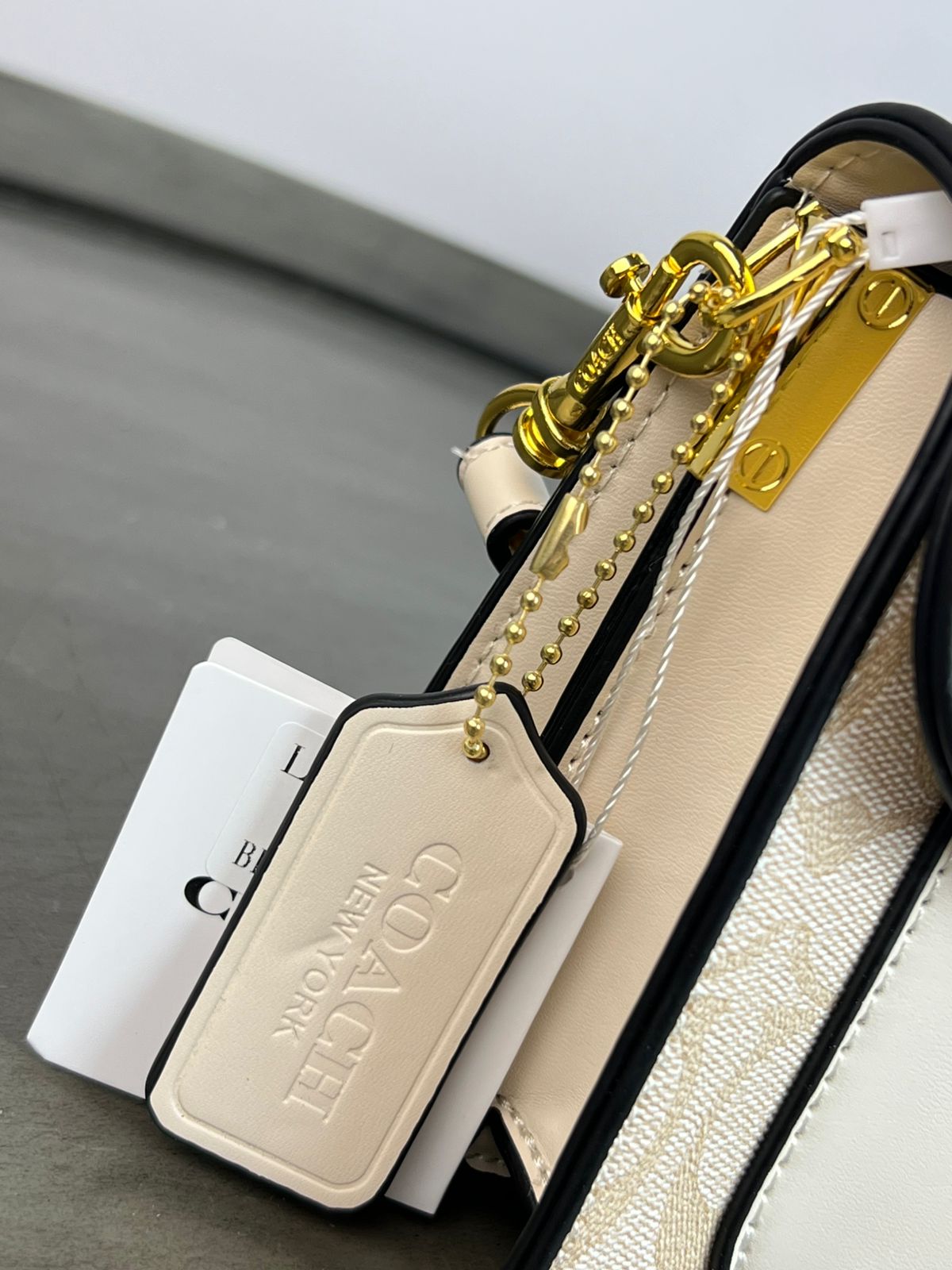 CROSSBODY COACH BROCHE DOBLE BOLSA /BLANCA