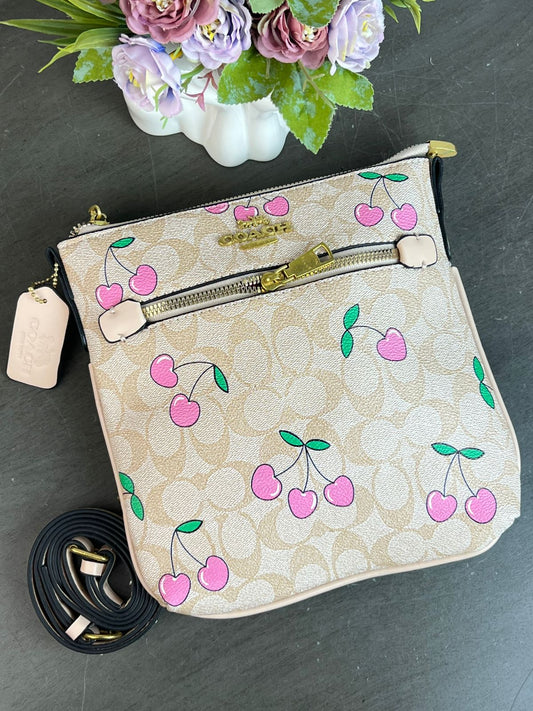 BANDOLERA COACH /CAFE CLARO CEREZAS