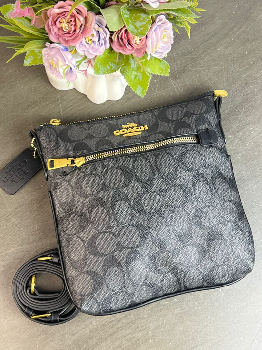 BANDOLERA COACH /NEGRA ESTAMPADO