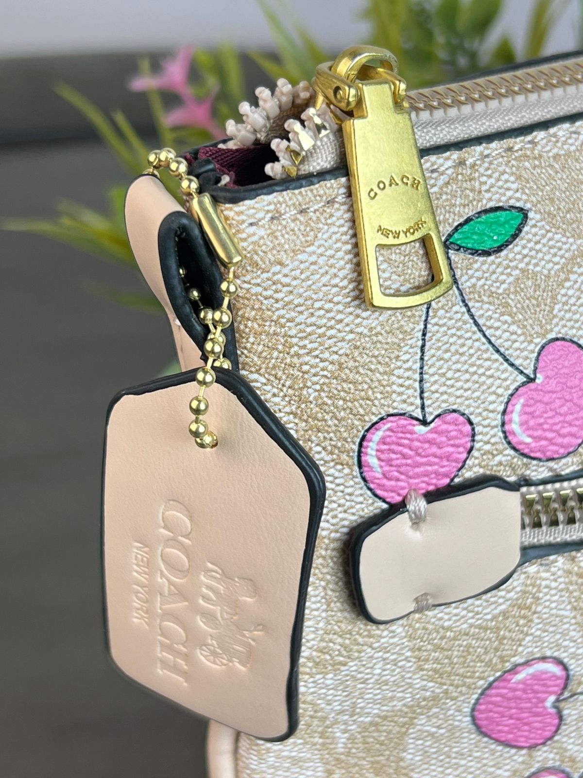 BANDOLERA COACH /CAFE ESTAMPADO