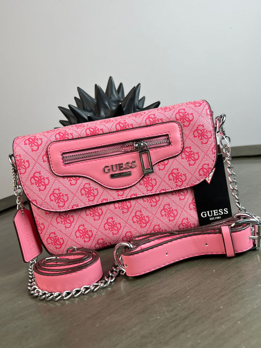 CROSSBODY GUESS CIERRE ROSA ESTAMPADO