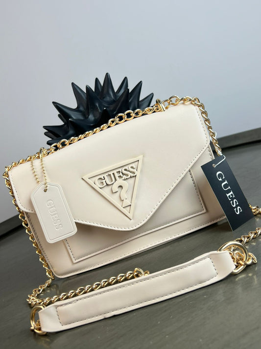 CROSSBODY GUESS V BEIGE LISO