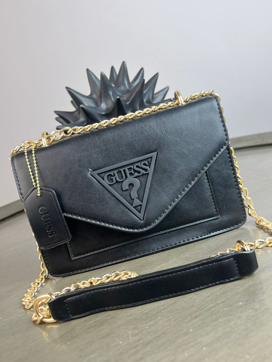 CROSSBODY GUESS V NEGRO LISO