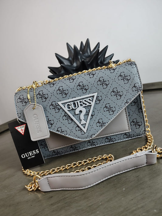 CROSSBODY GUESS V GRIS ESTAMPADO