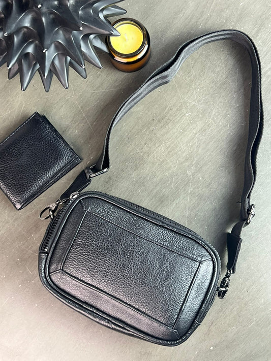 MARICONERA 100% PIEL BRASIL NEGRO