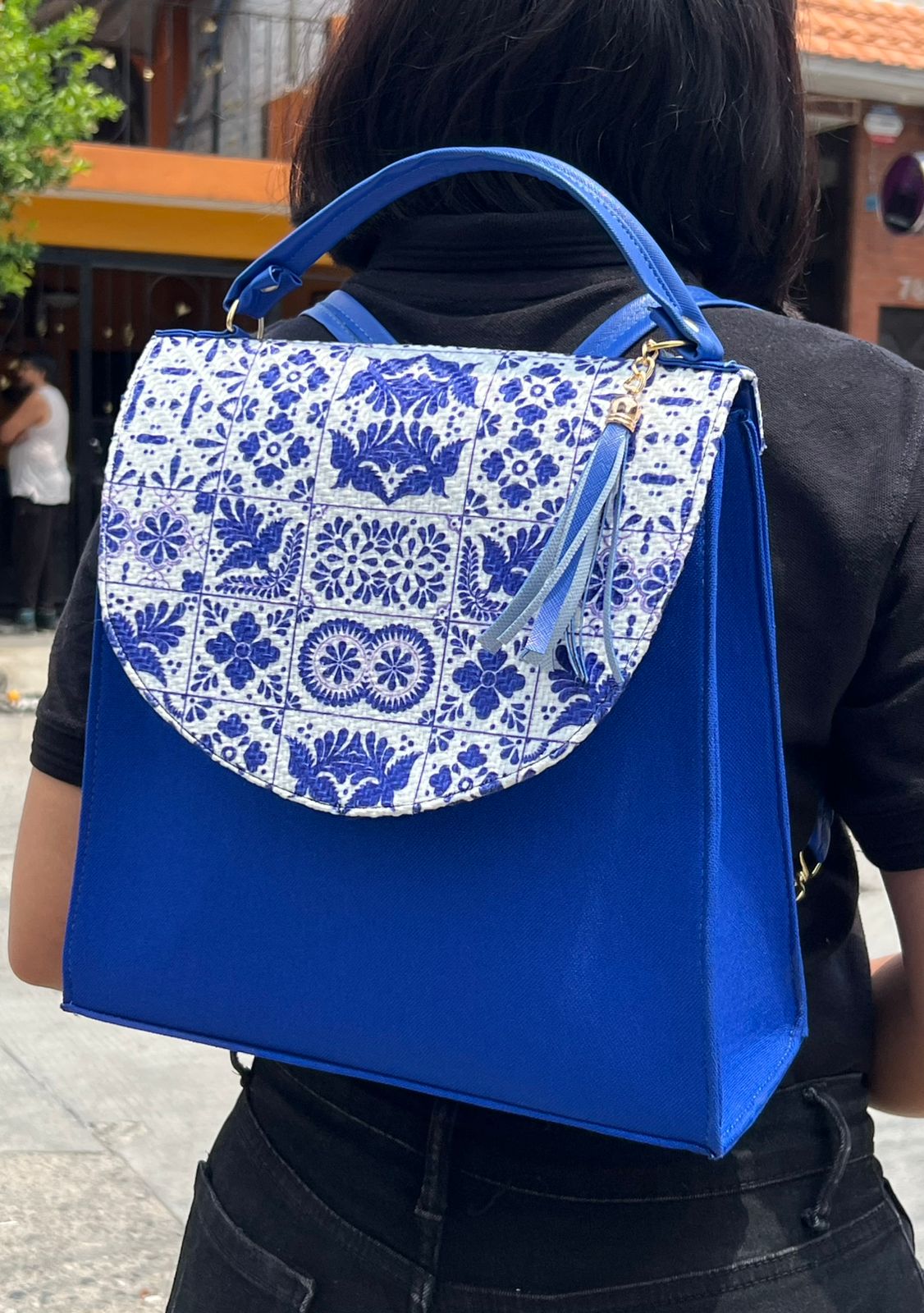 MOCHILA YUTE AZUL/TALAVERA