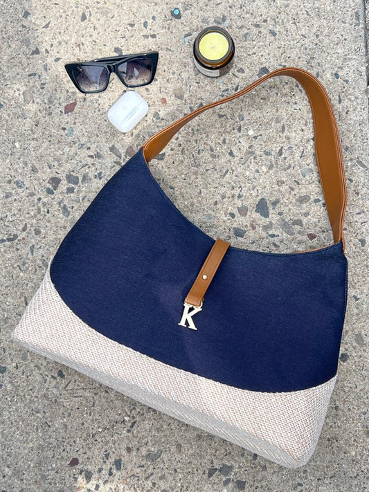 OCEANA YUTE AZUL MARINO/CAMEL/NATURAL
