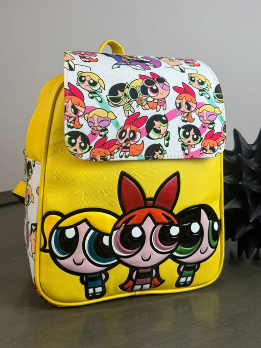 MOCHILA PERSONAJE CHICAS SUPERPODEROSAS AMARILLO