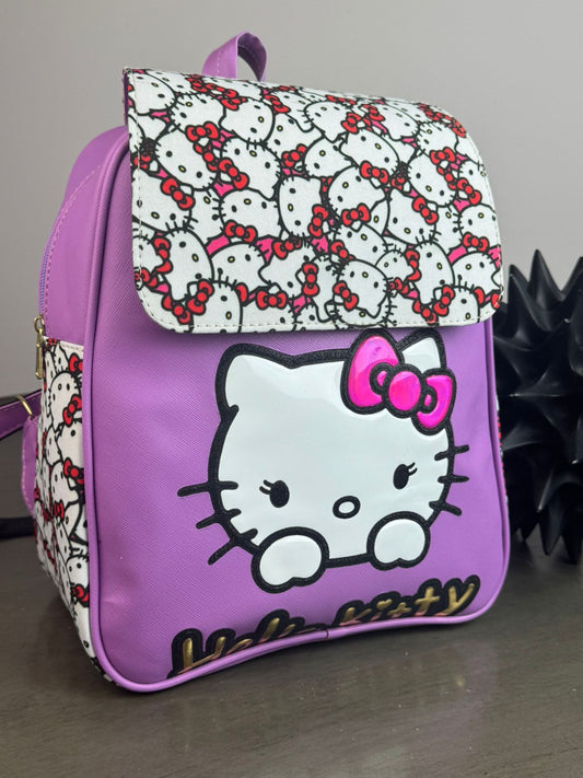 MOCHILA PERSONAJE HELLO KITTY LILA/BLANCO