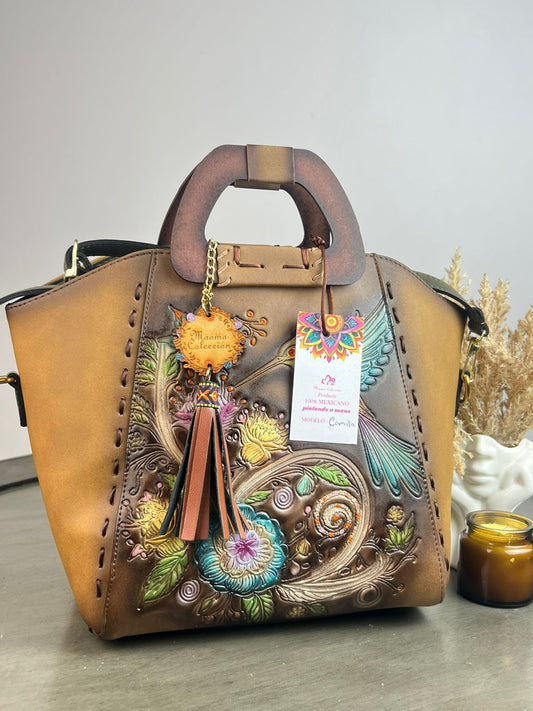 MAOMA GDE CAMILA CAMEL COLIBRI AMARILLO/AZUL