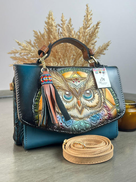 MAOMA DELIA DOBLE BUHO INDIGO/AMARILLO Y AZUL