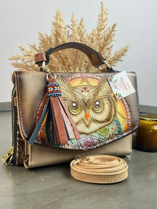 MAOMA DELIA DOBLE BUHO KHAKI/AMARILLO Y AZUL