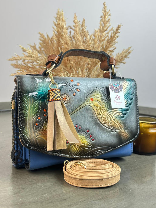 MAOMA DELIA DOBLE COLIBRI COBALTO TAPA GRIS/AMARILLO