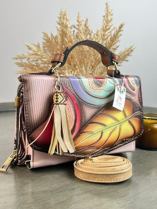 MAOMA DELIA DOBLE ALCATRACES ROSA SUAVE/TONOS AMARILLO